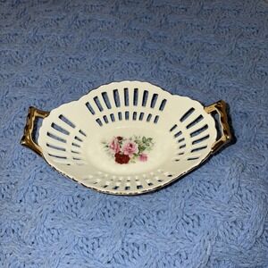Formalities By Baum Bros Ceramic Reticulated Basket 7"